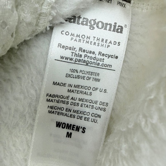 Patagonia Re-Tool Snap-T Fleece Pullover Womens Medium White Excellent 25442 - Picture 10 of 11